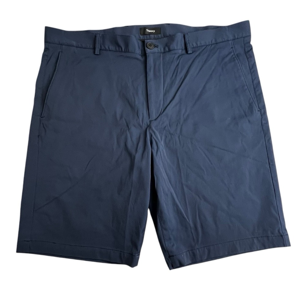 Theory Mens 36 Navy Blue 9" Inseam Shorts